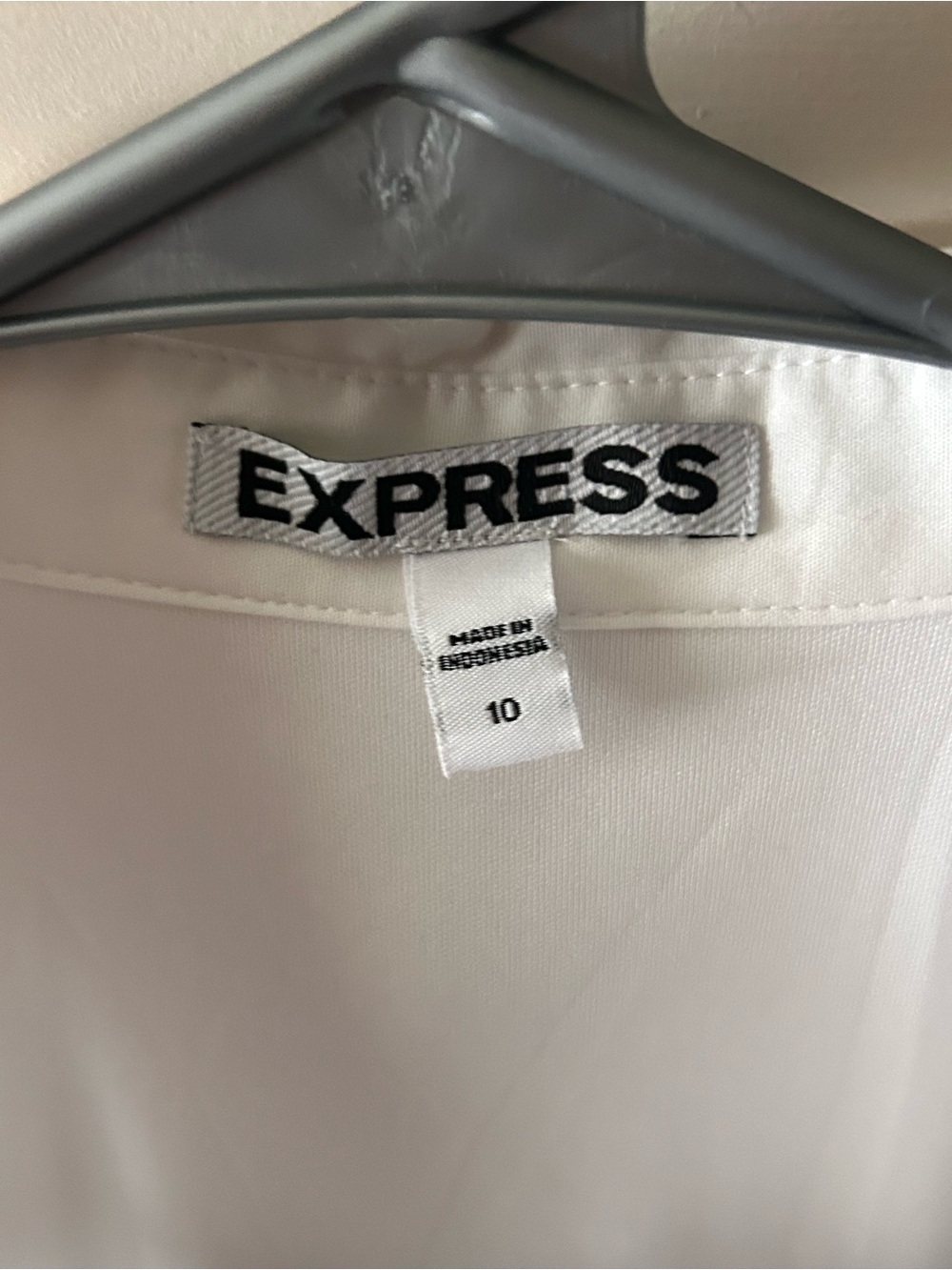 Express White women’s mini tired dress with waist tie - Picture 5 of 7